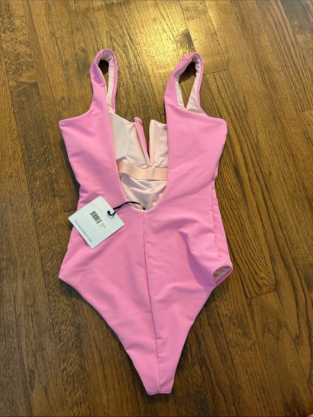 Beach Riot Pink Ribbed One-Piece Swimsuit - Picture 2 of 3